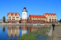 Beautiful summer city landscape, sight of Kaliningrad Fish village